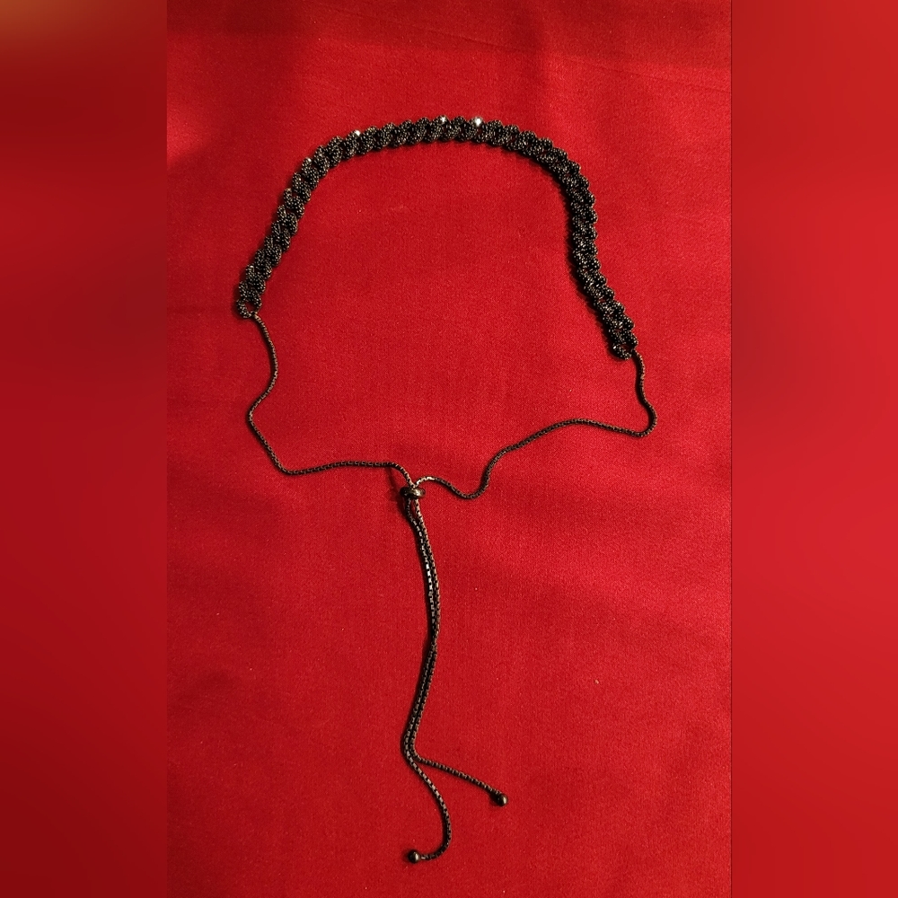 THE PAVE' BLACK CUBAN LINK CHOKER NEW